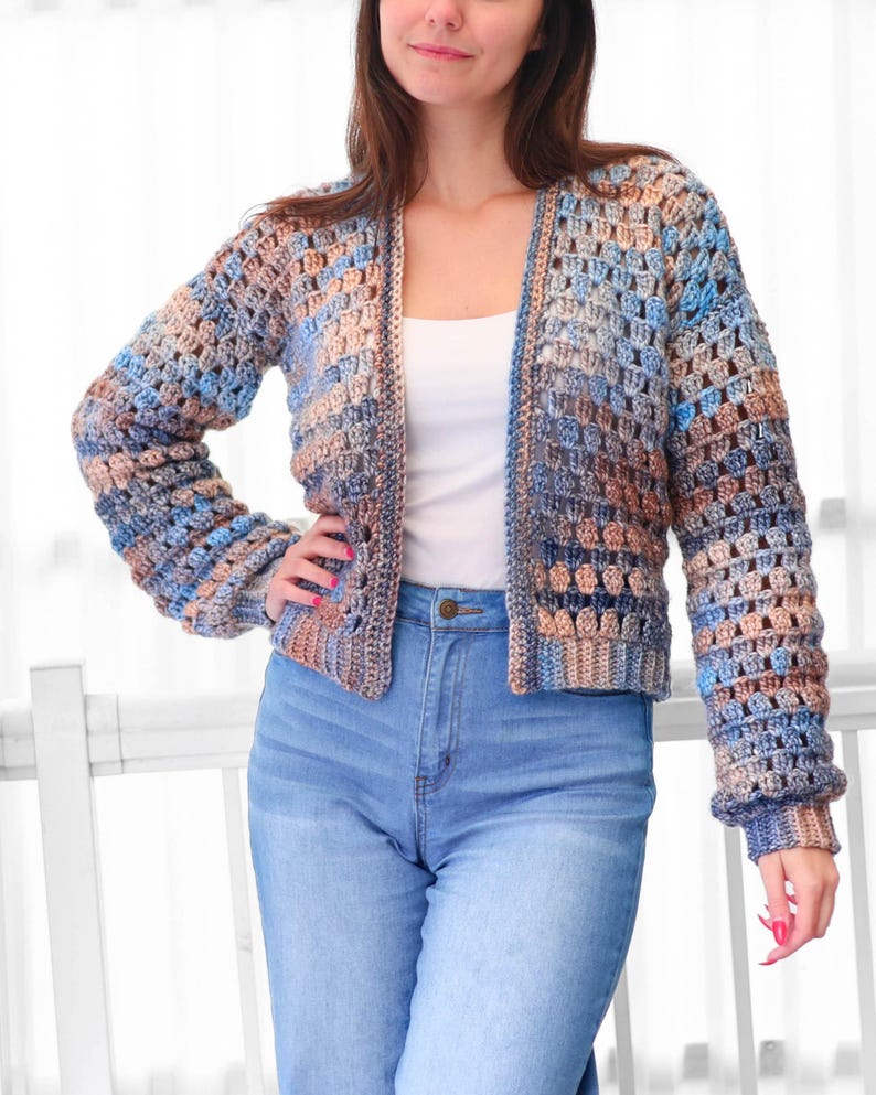 Modèle de cardigan facile au crochet