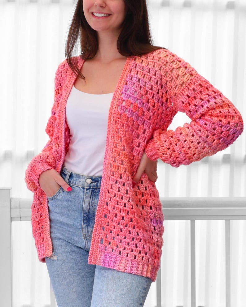 Modèle de cardigan facile au crochet
