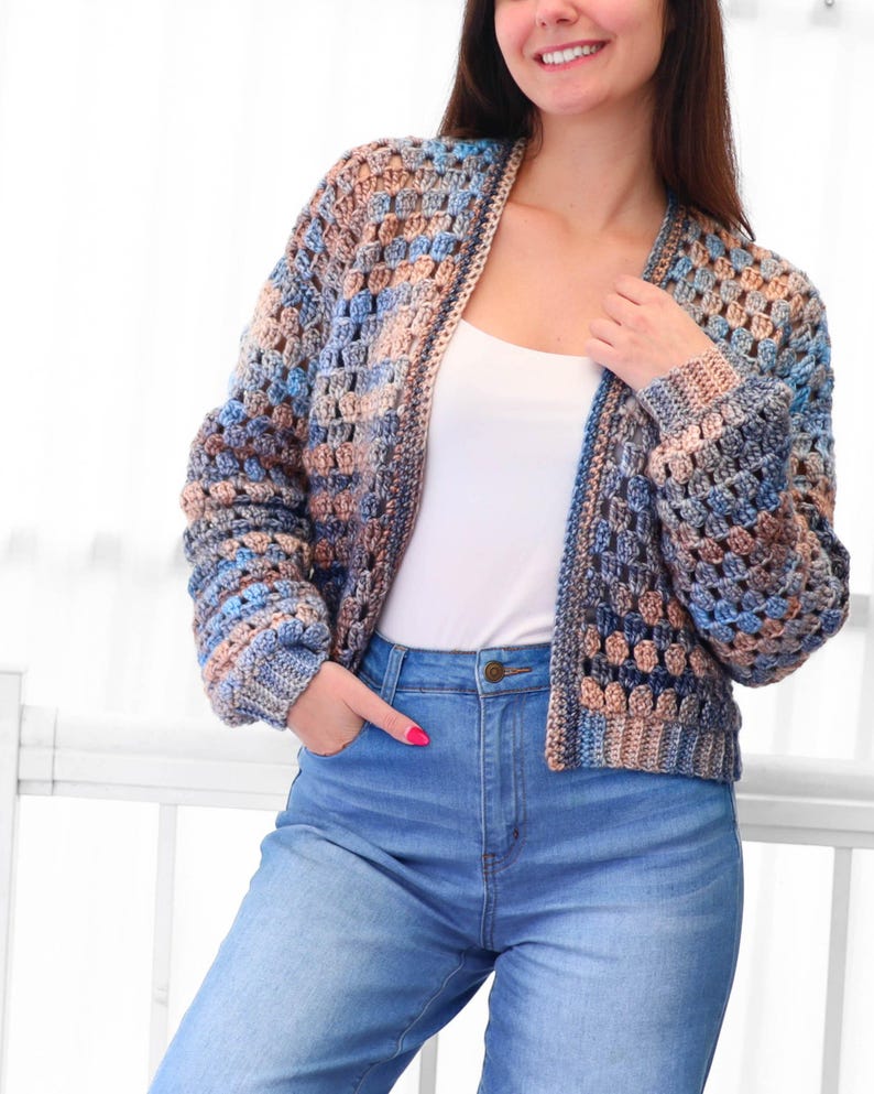 Modèle de cardigan facile au crochet