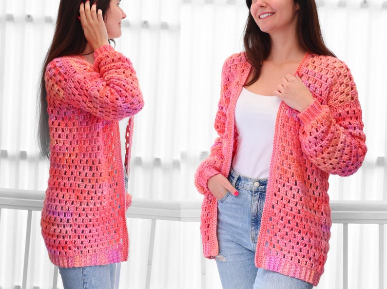 Modèle de cardigan facile au crochet