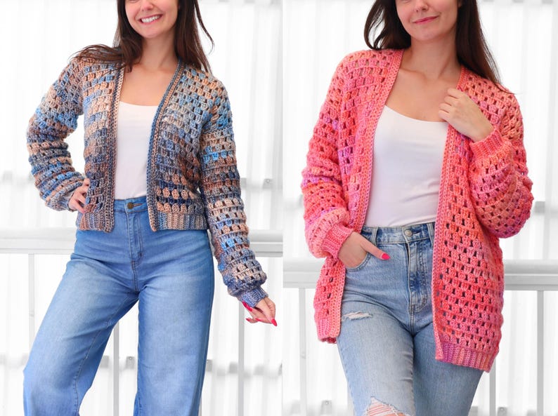 Modèle de cardigan facile au crochet