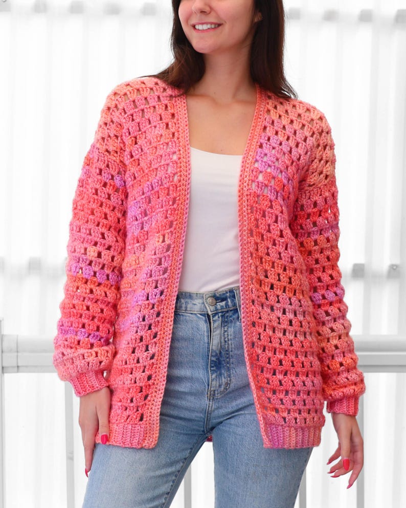 Modèle de cardigan facile au crochet