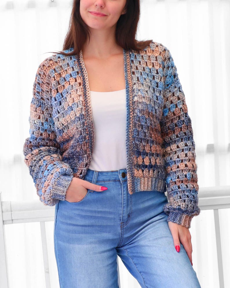 Modèle de cardigan facile au crochet