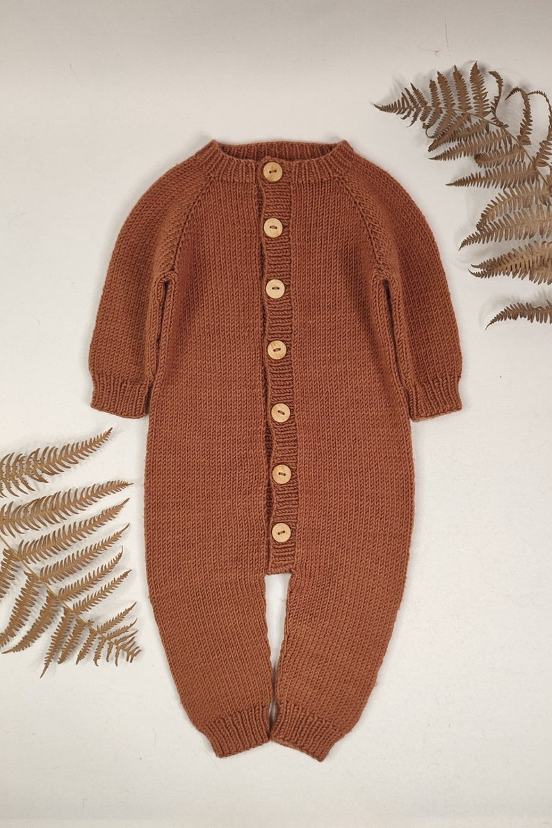 Autumn Baby Overalls Knitting Pattern