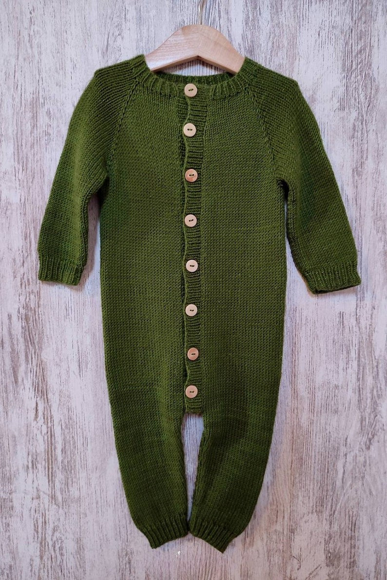 Autumn Baby Overalls Knitting Pattern