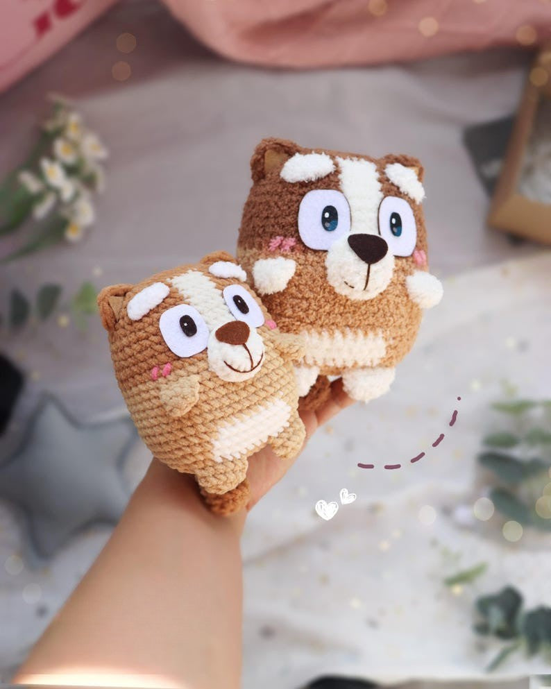 Heeler Dog Friends Crochet Pattern