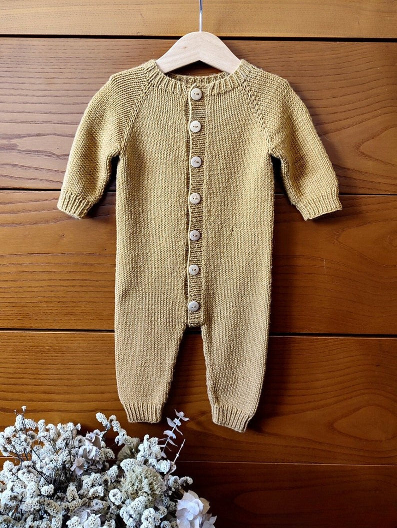 Autumn Baby Overalls Knitting Pattern