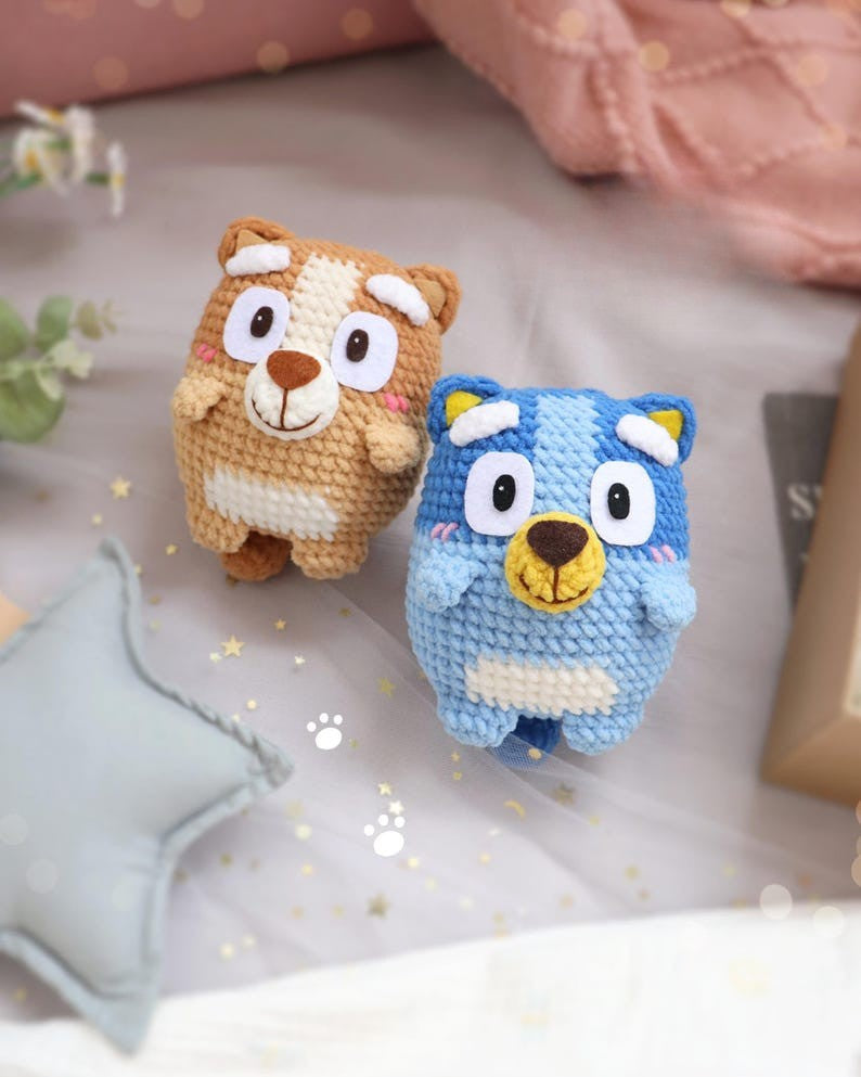 Heeler Dog Friends Crochet Pattern