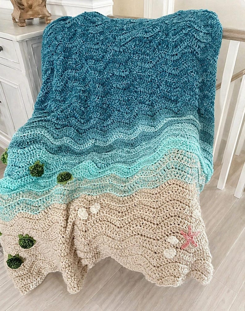 Turtle Tide Blanket Crochet Pattern