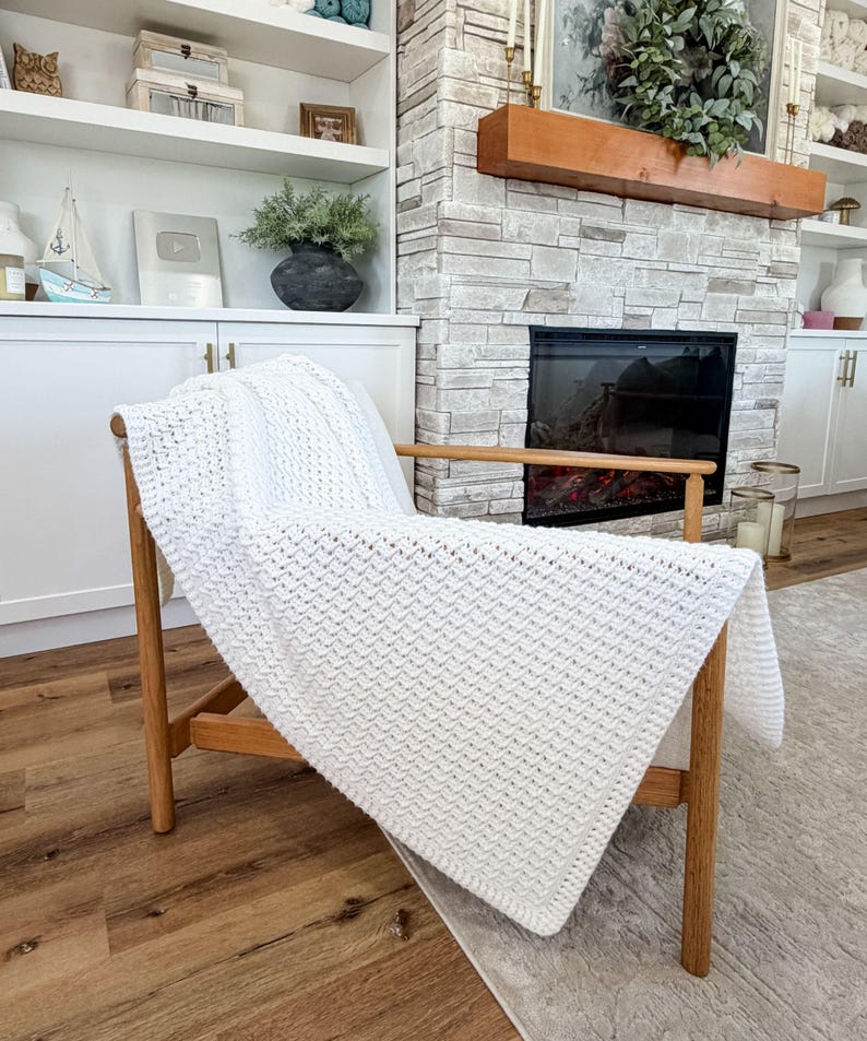 Airy Weave Blanket Crochet Pattern