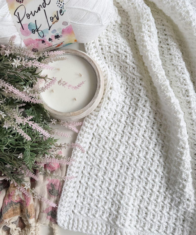 Airy Weave Blanket Crochet Pattern
