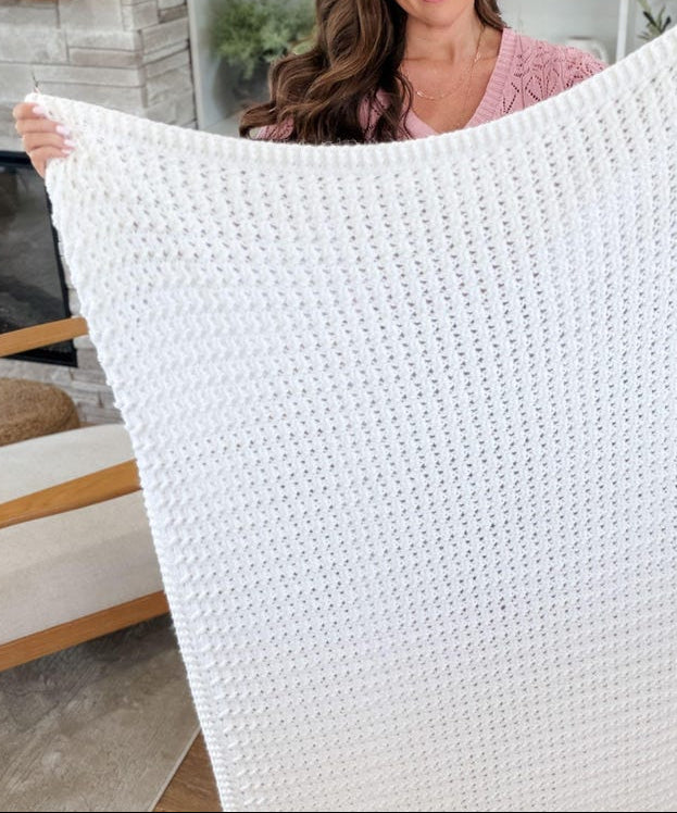 Airy Weave Blanket Crochet Pattern