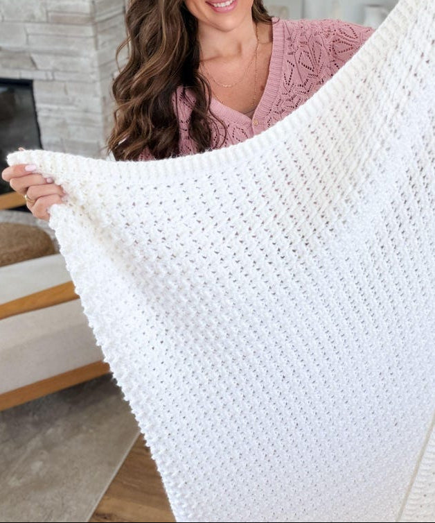 Airy Weave Blanket Crochet Pattern