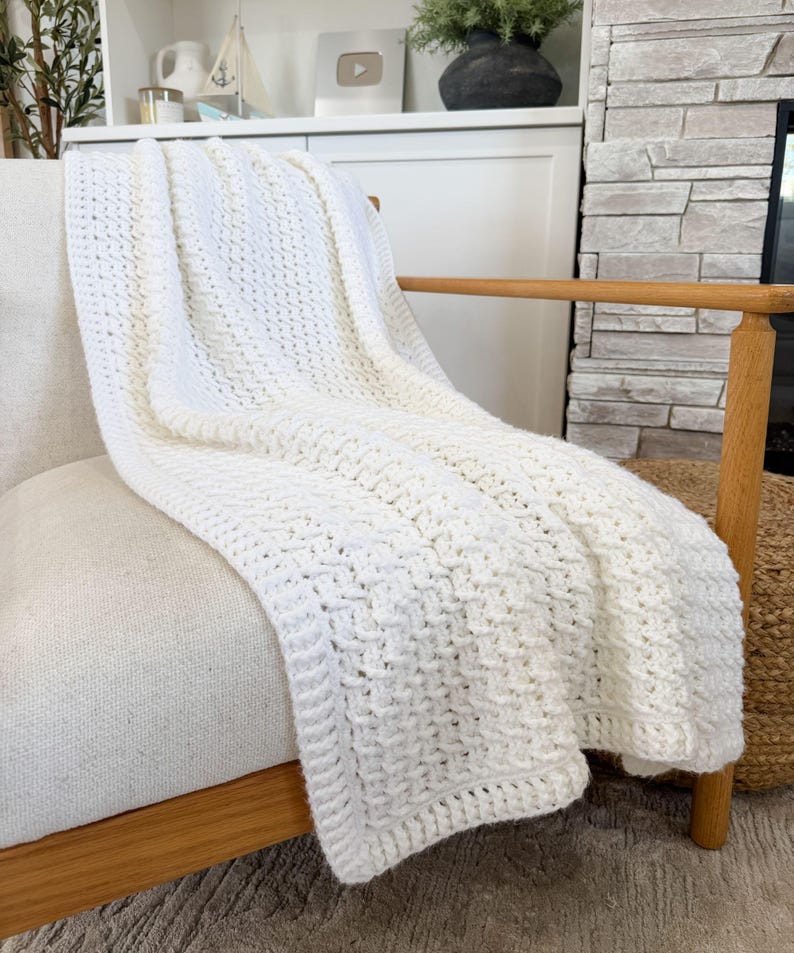Airy Weave Blanket Crochet Pattern