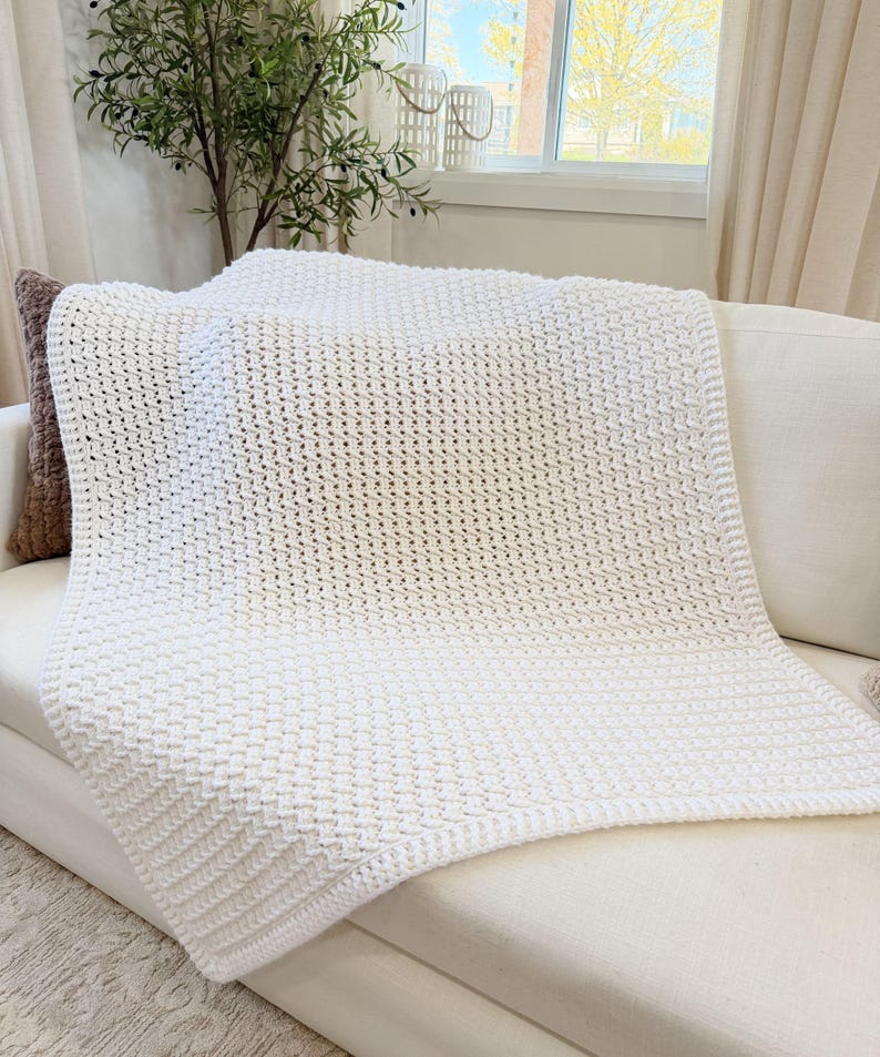 Airy Weave Blanket Crochet Pattern