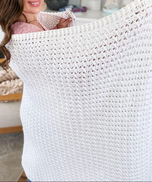Airy Weave Blanket Crochet Pattern