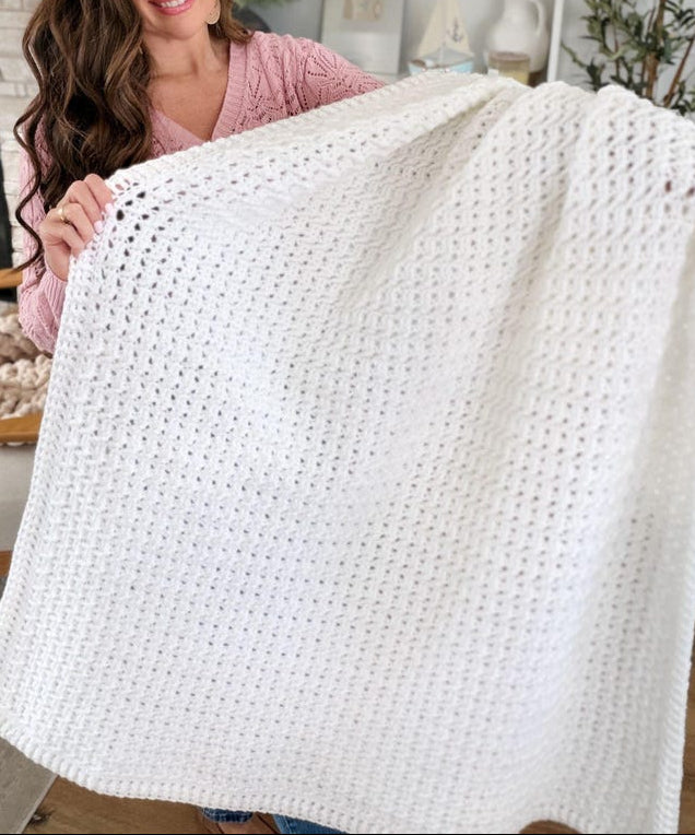 Airy Weave Blanket Crochet Pattern