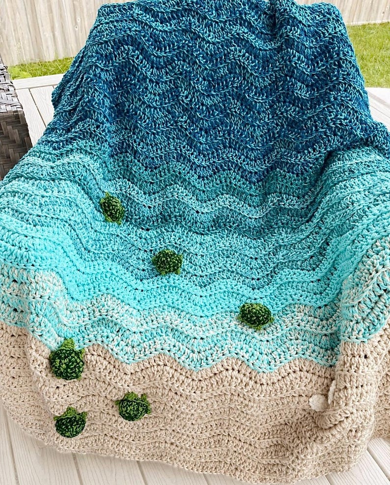 Turtle Tide Blanket Crochet Pattern