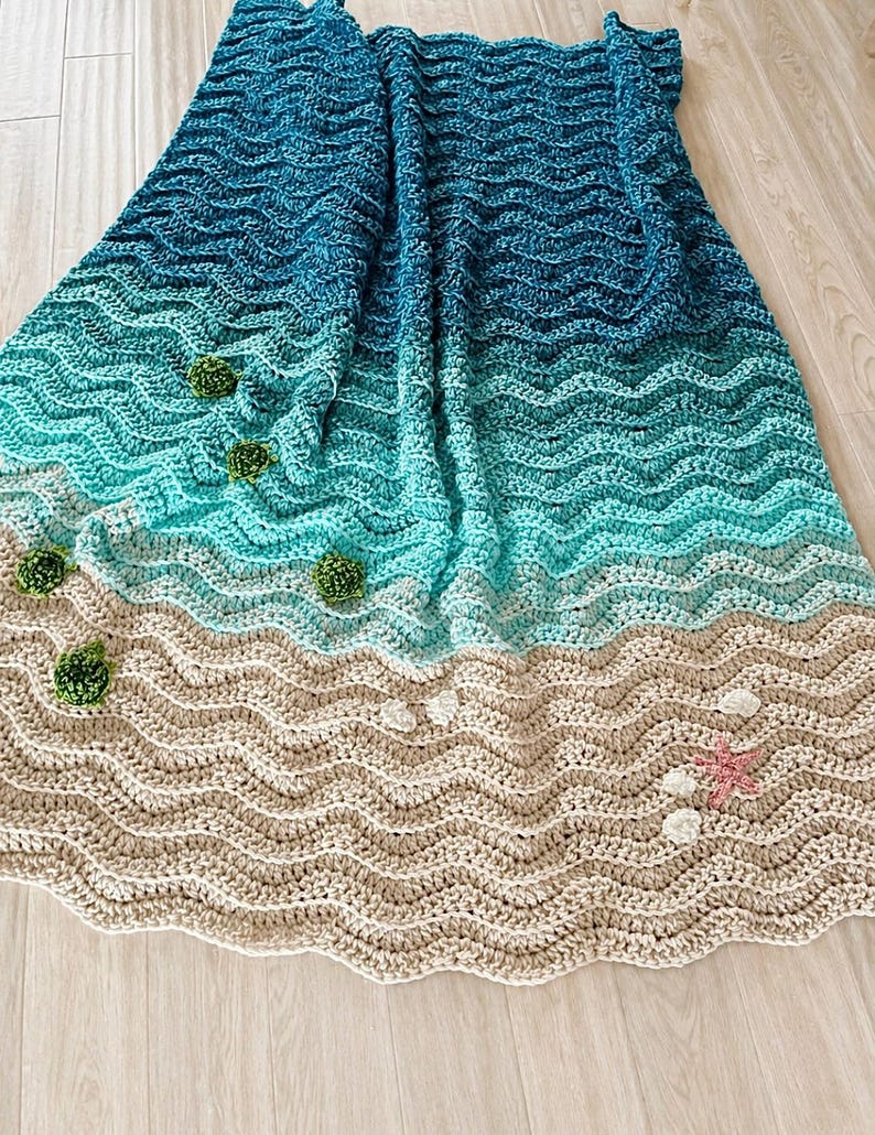 Turtle Tide Blanket Crochet Pattern