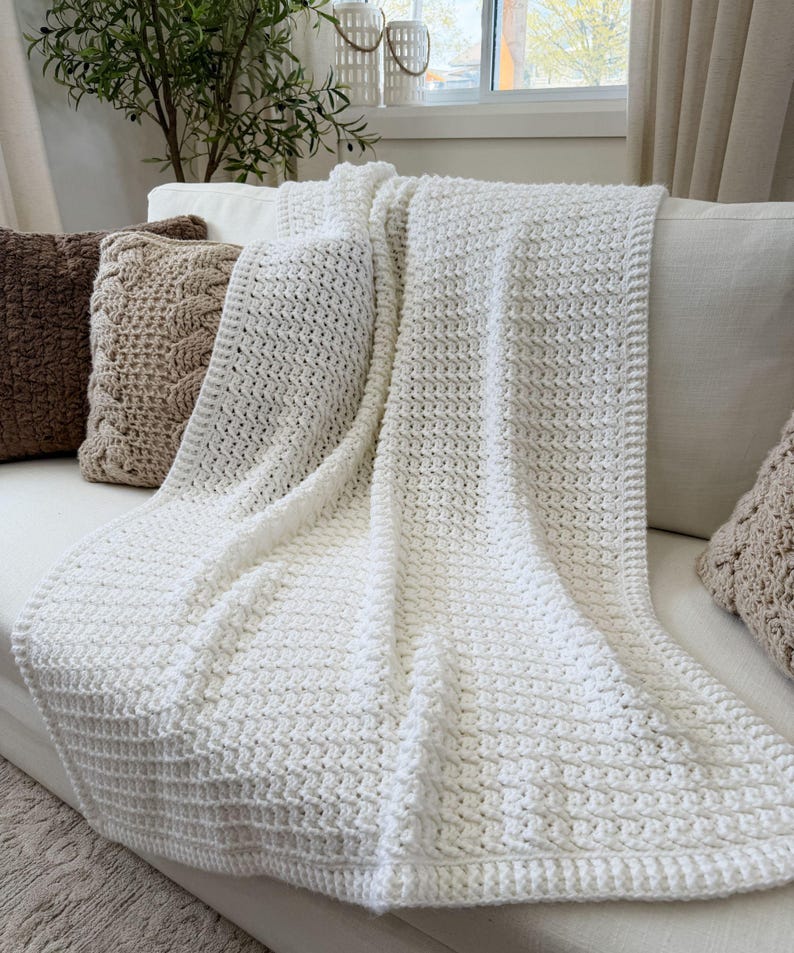 Airy Weave Blanket Crochet Pattern