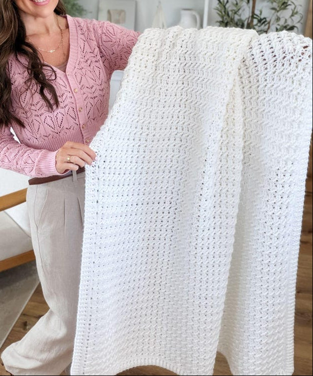Airy Weave Blanket Crochet Pattern