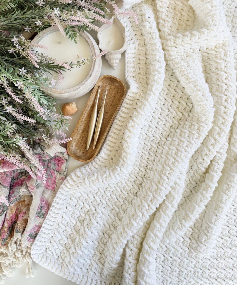 Airy Weave Blanket Crochet Pattern