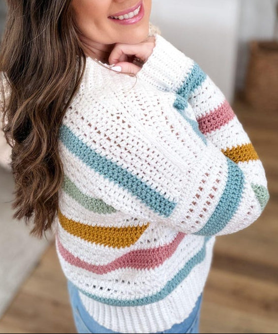 Modern Stripe Cardigan Crochet Pattern