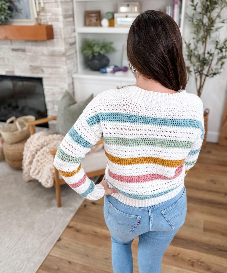 Modern Stripe Cardigan Crochet Pattern